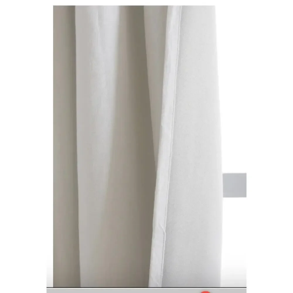 Quince European Linen Room Darkening Curtain 48X96  White #1